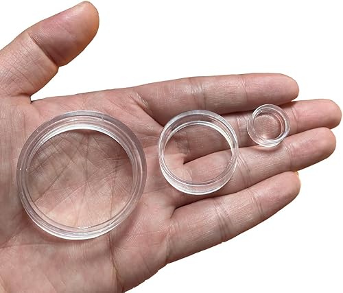 Miniatura 4 de 105 piezas (3 tamaños cada 35) soporte de esfera, soporte de mini bola transparente, soportes de exhibición redondos para béisbol, pelota de