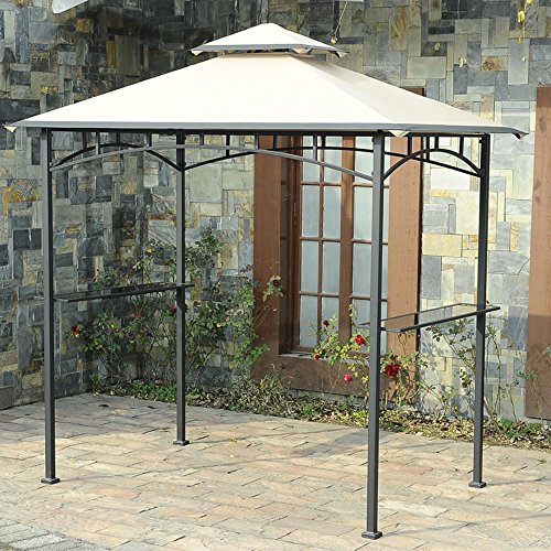 Sunjoy 110109175 Original Replacement Canopy for Led Lighted Grill Gazebo (8X5 Ft) L-GG001PST-F