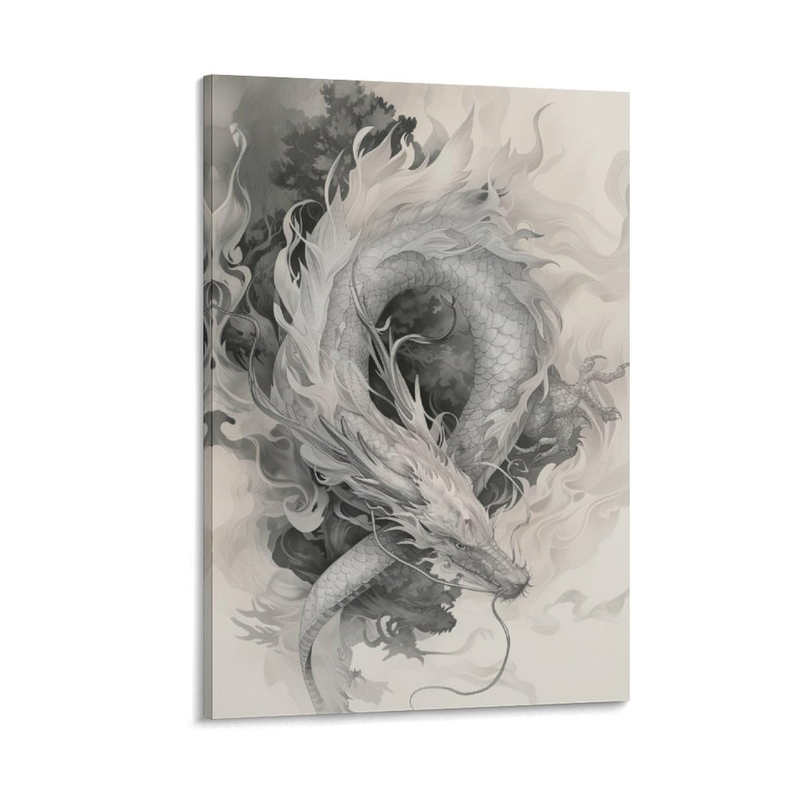 DHBANEIOK Dragon Art - The Canvas Prints of Reproduction Artwork Pictures on Canvas Wall Art for Home Office Decorations 20x30inch(50x75cm)