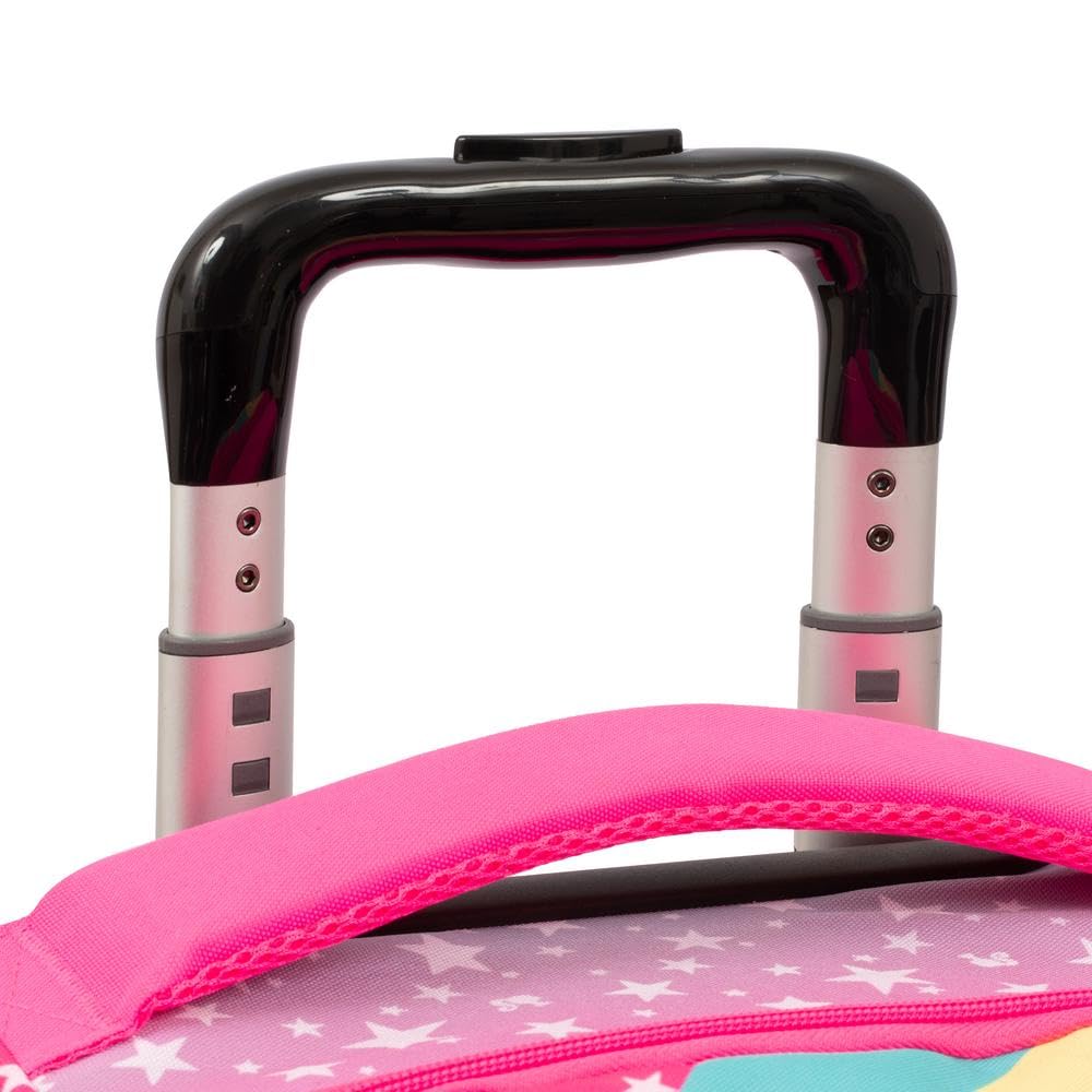 Giochi Preziosi Barbie - Trolley 2 Ruote Tasca Frontale E Interna,Maniglia In Tessuto E Telescopica,Ruote Carrello Rinforzate E Copriruote Sagomate Dim 34X47X23 capacità Lt 36