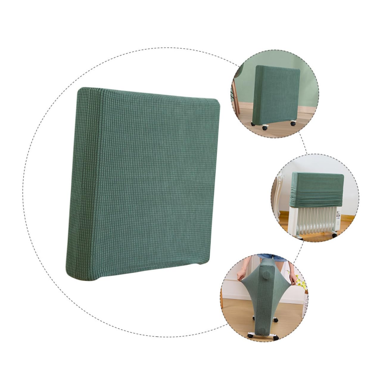 Portable Heater Radiator Dust Cover Portable Heater Bottle Warmer Portable Polyester Olive Green Washable Heater Dust Cover Breathable Heater Cover Protective Heater Cover
