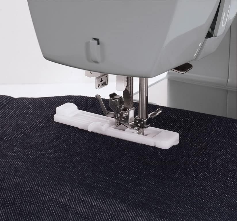 One-step buttonhole foot on Singer sewing machine