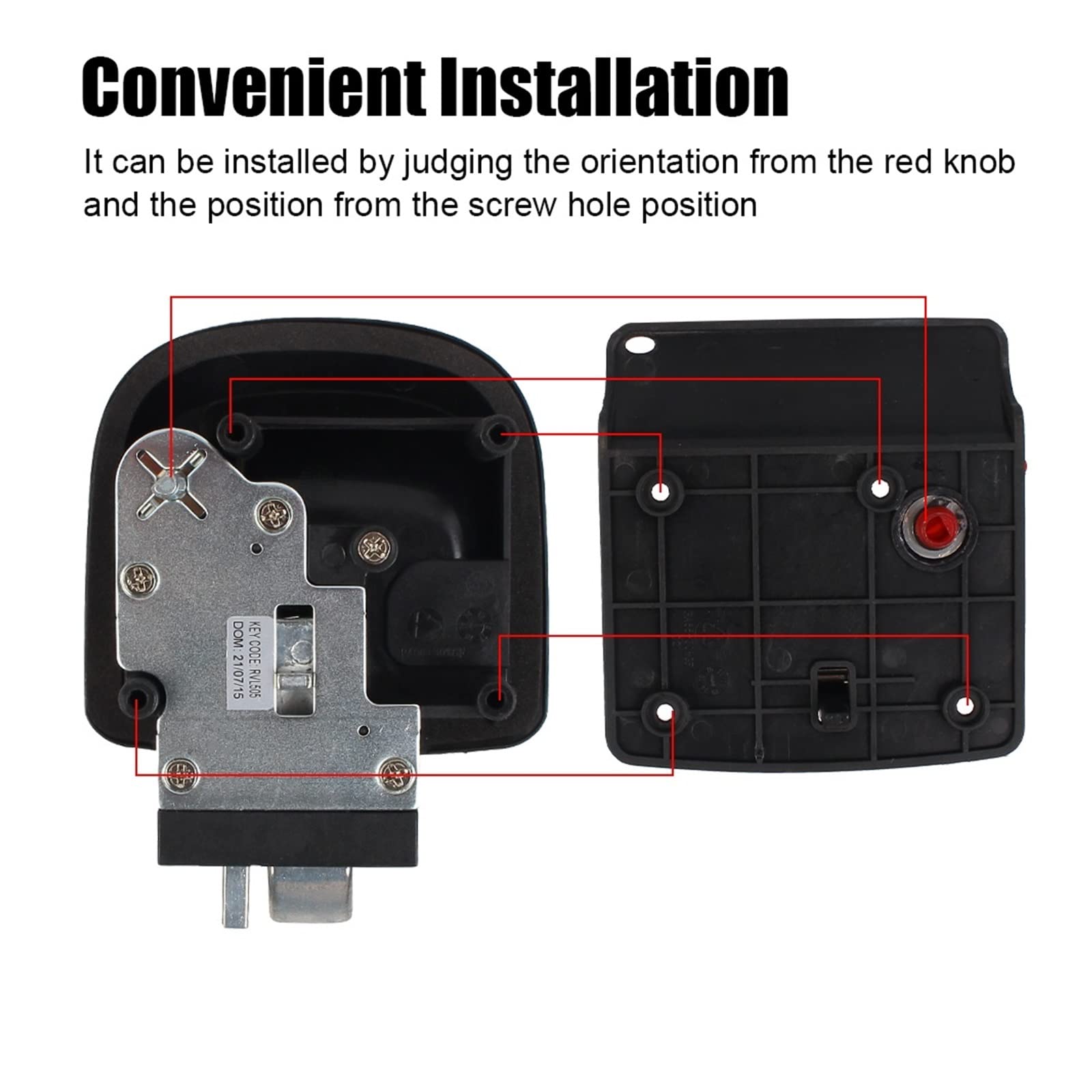 Cerradura de puerta de entrada for remolque de caravana, cerradura de puerta de caravana, manija de pestillo de puerta de repuesto con llaves, cerradura de puerta abierta doble, accesorios for caravan