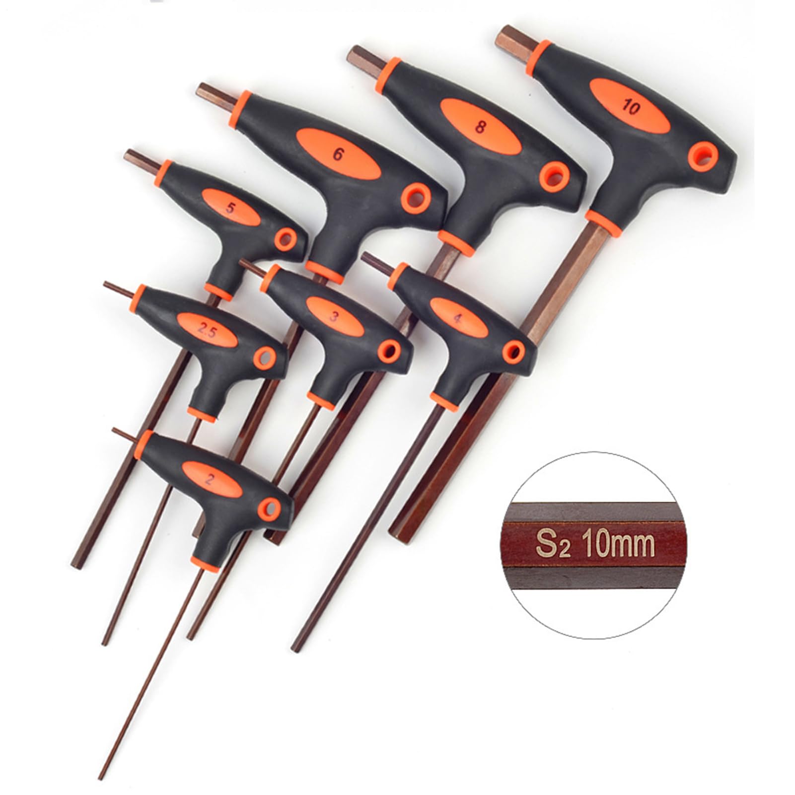 Chiave Allen Con Manico A T Set Da 8 Pezzi Chiave Esagonale A Doppia | Set Chiavi Esagonali Multifunzionale Per Esterno Casa Mobili Bicicletta Garage Meccanico Auto