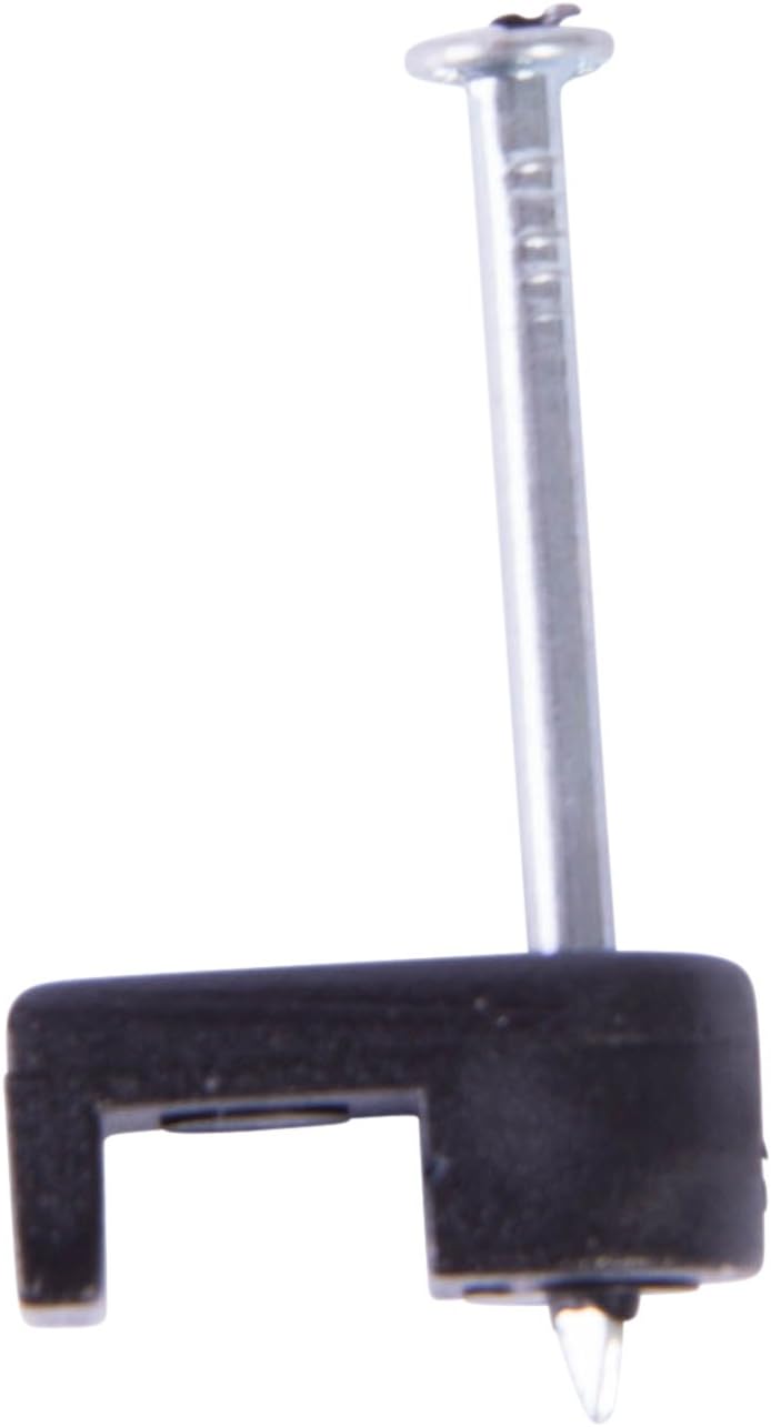 Gardner Bender PSB-1600T Low-Voltage Cable Staple, 3/16 Inch., CAT6 / RG-59 / RG-6 / Polyethylene - UV Resistant, Splinter Free, Black - Hardware Staples - 