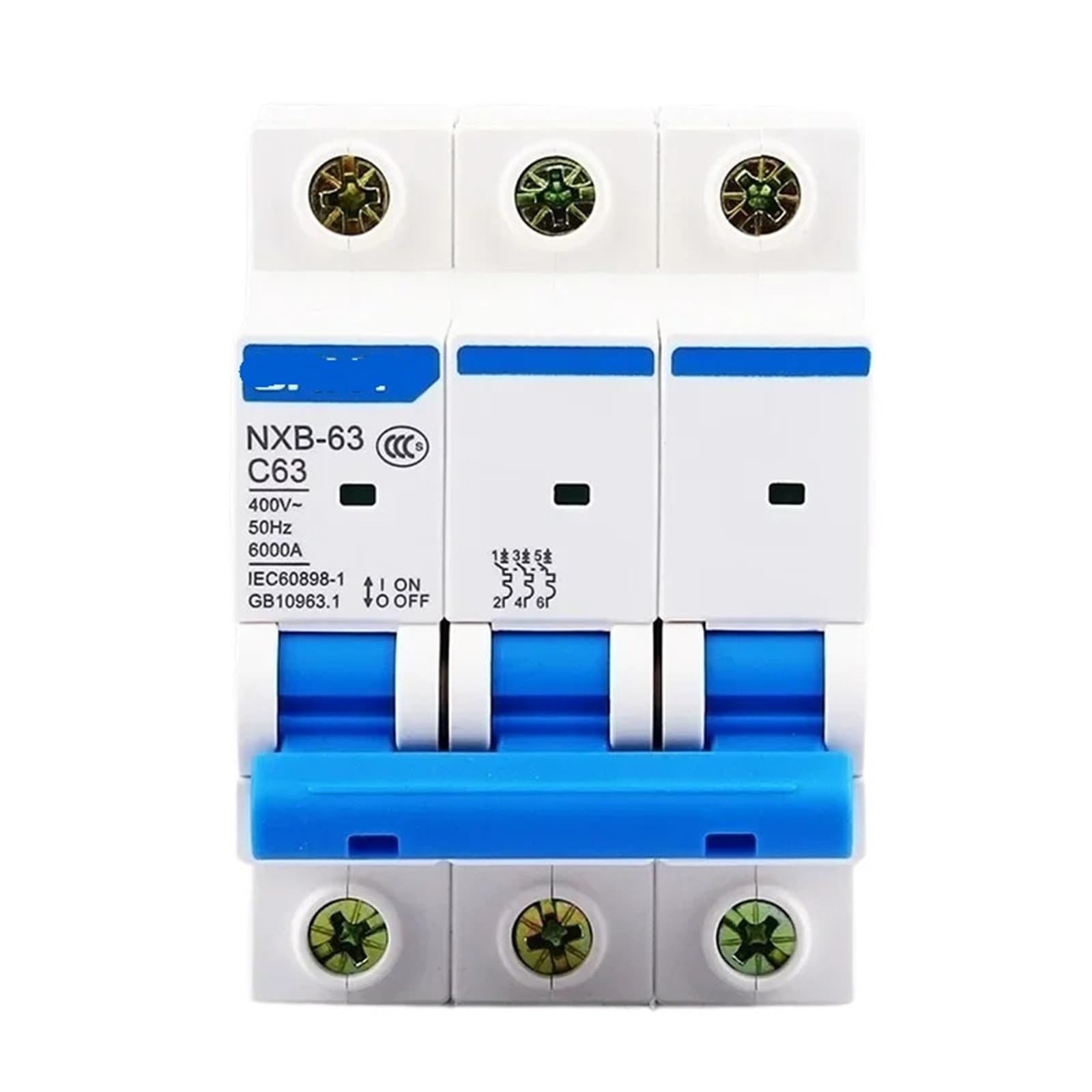 Disjoncteur miniature triphasé 80A type C protégeant vos circuits contre la surcharge - 6
