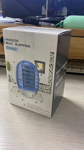Miniatura 8 de Exterminador de insectos volador para interiores, asesino electrónico de insectos, trampa para mosquitos con luces azules para sala de estar, hogar,