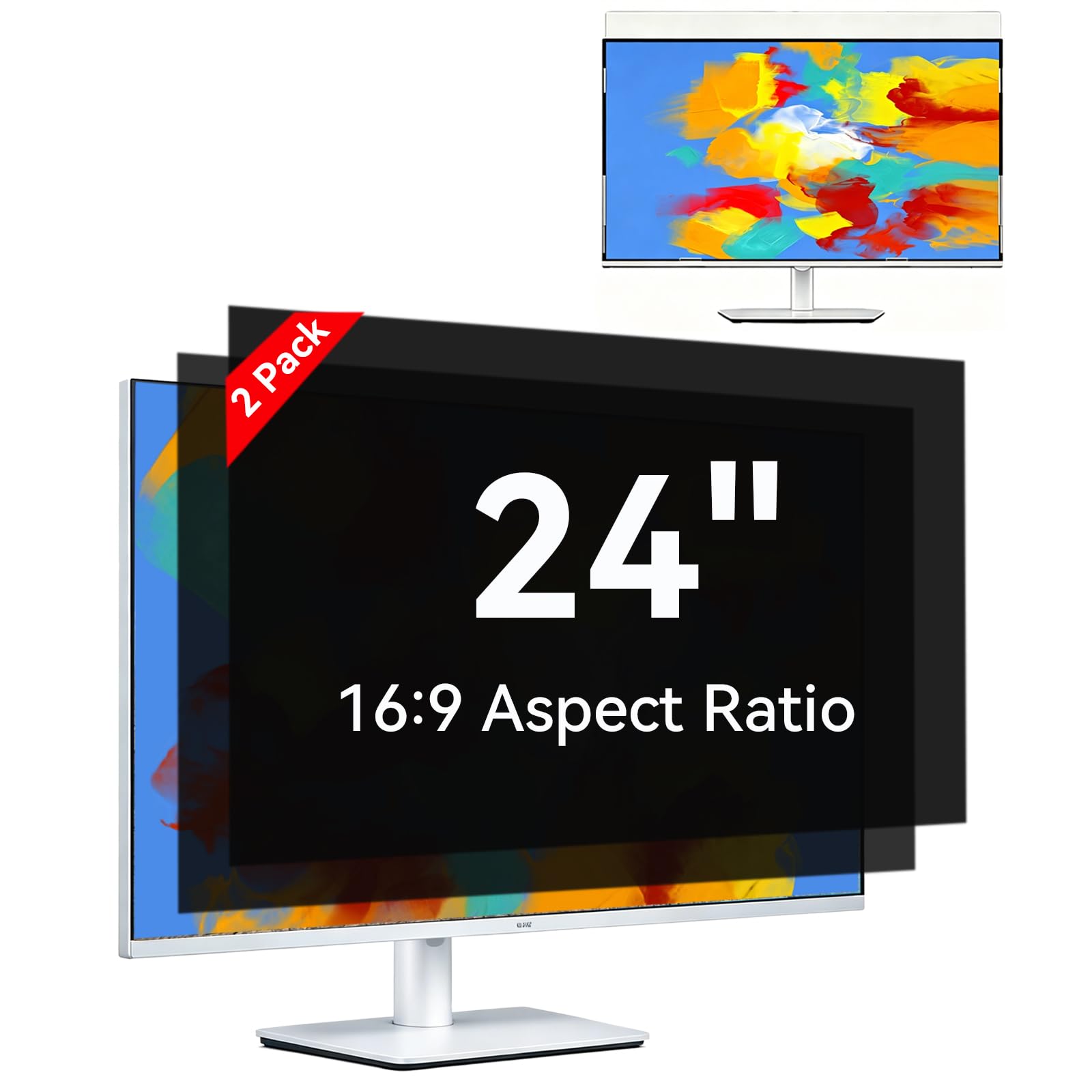 View 1 of [2-Pack] SYHUAIFEI 24-inch Privacy Screen for Monitor (16:9)