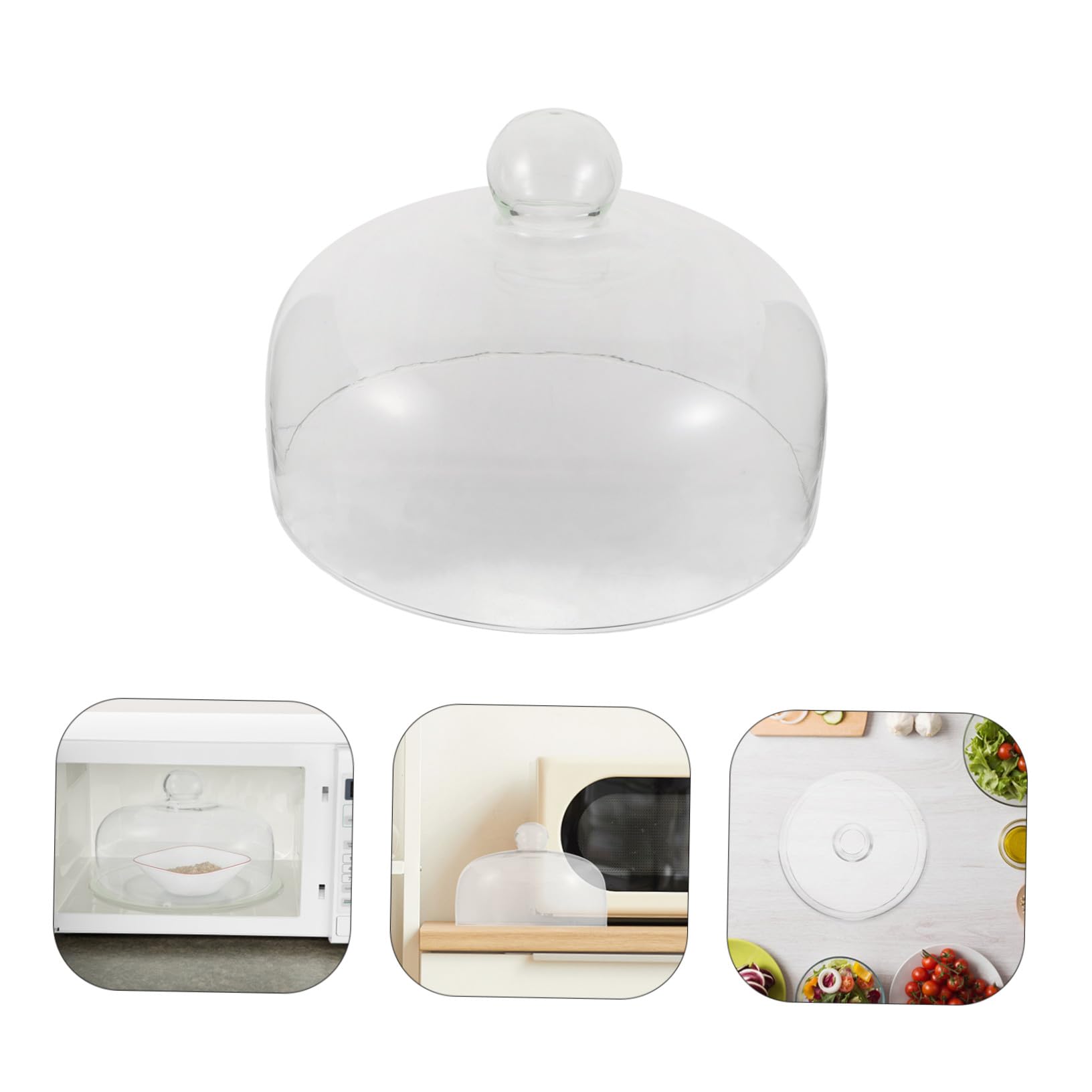 VANZACK Tapa de Vidrio para Microondas de 24cm Antisalpicaduras