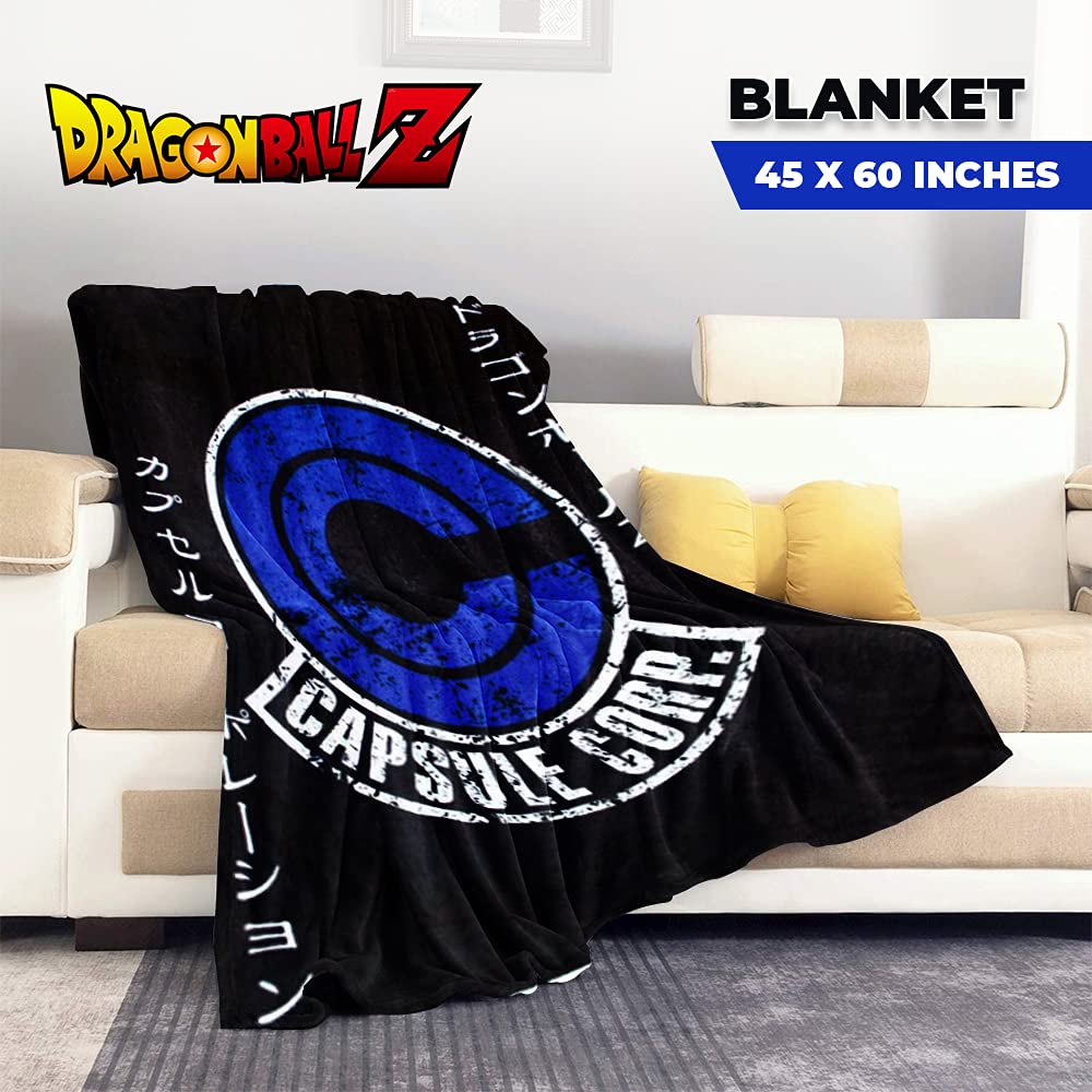 Dragon Ball Z Fleece Blanket with Fuzions and Super Saiyan Forms Goku and Vegeta Buy Online in