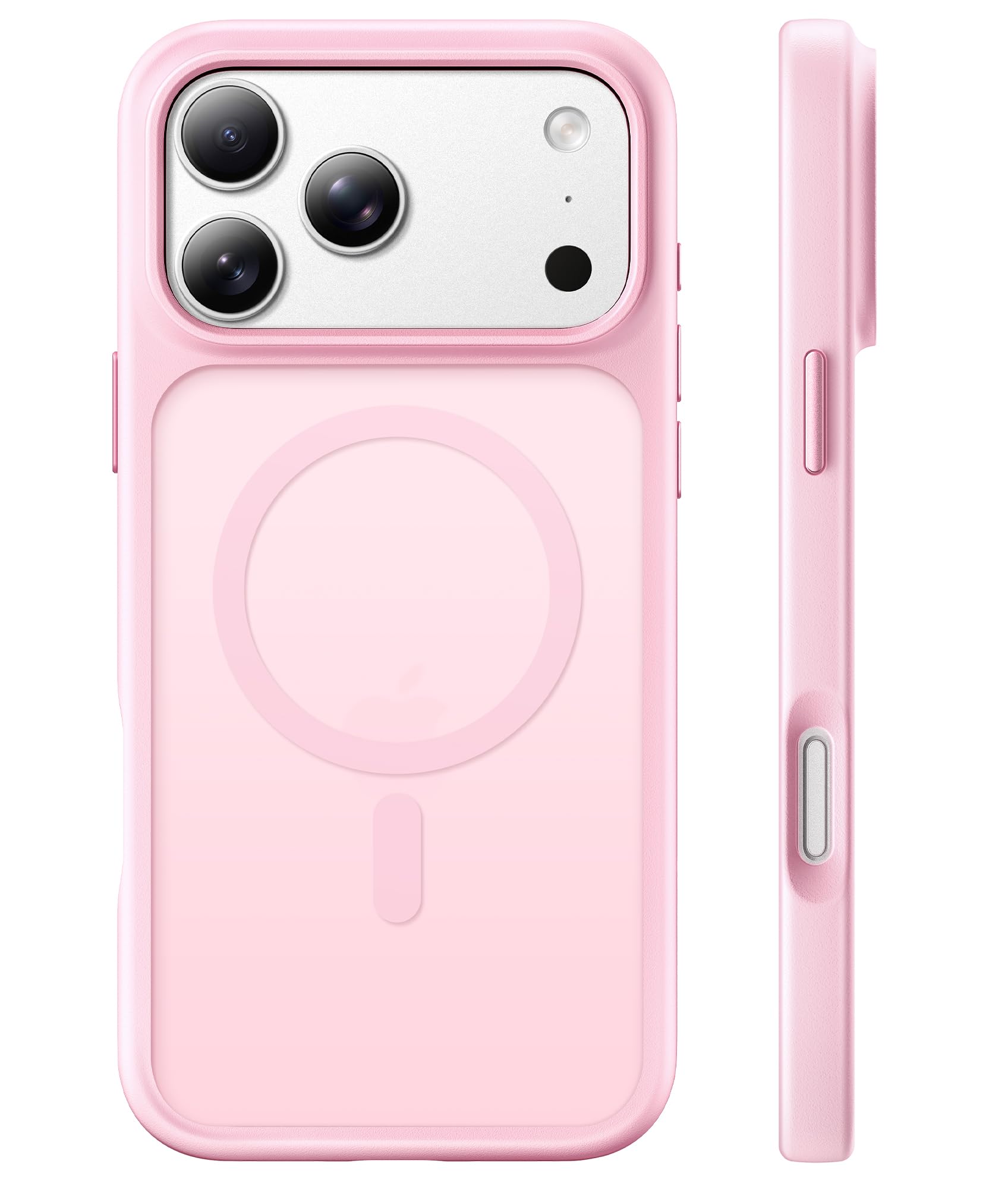 Magnetic & Shockproof for iPhone 17 Pro Max Case Chalk Pink | Fit for MagSafe, Military Grade Drop Protection,Slim Translucent Matte Cover Protective Phone Case for iPhone 17 Pro Max