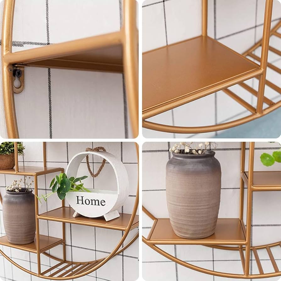 ウォールシェルフ 飾り棚 2点おまとめ ゴールド ガラス ガラスウォールシェルフ作成セット】透明ガラスタイプの販売