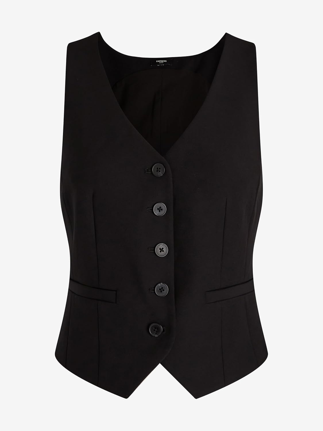 EXPRESS Women’s Editor Blazer Vest – Five-Button Sleeveless Jacket in Studio Stretch Twill with Tailored Fit