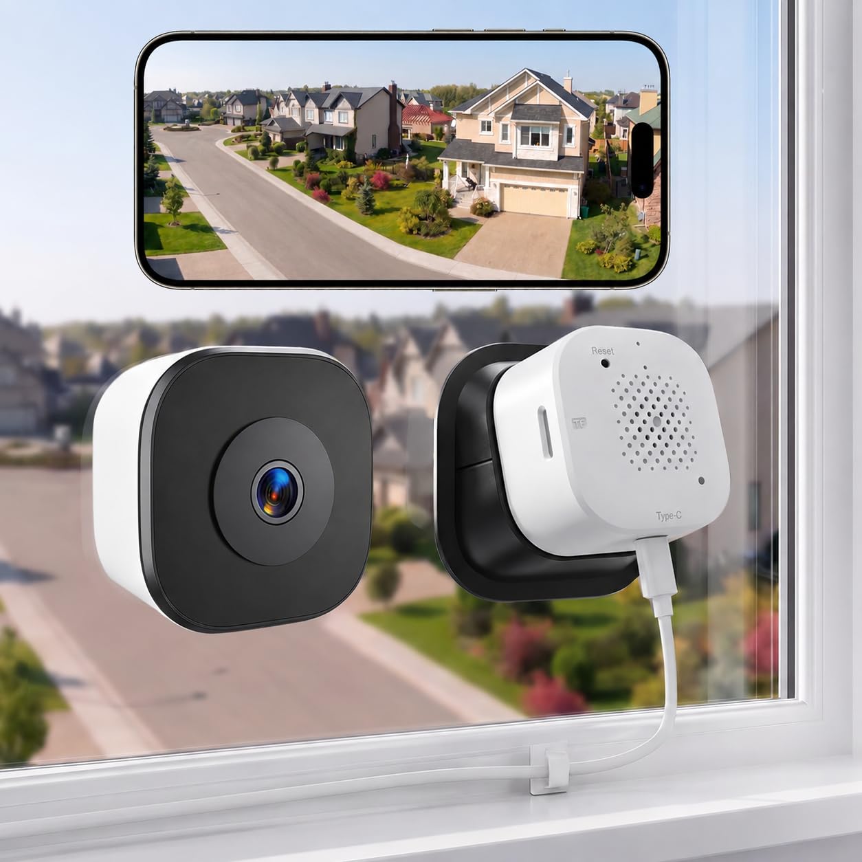 2K SafeView Window Camera Dual Band WiFi Indoor Winodow Security Camera