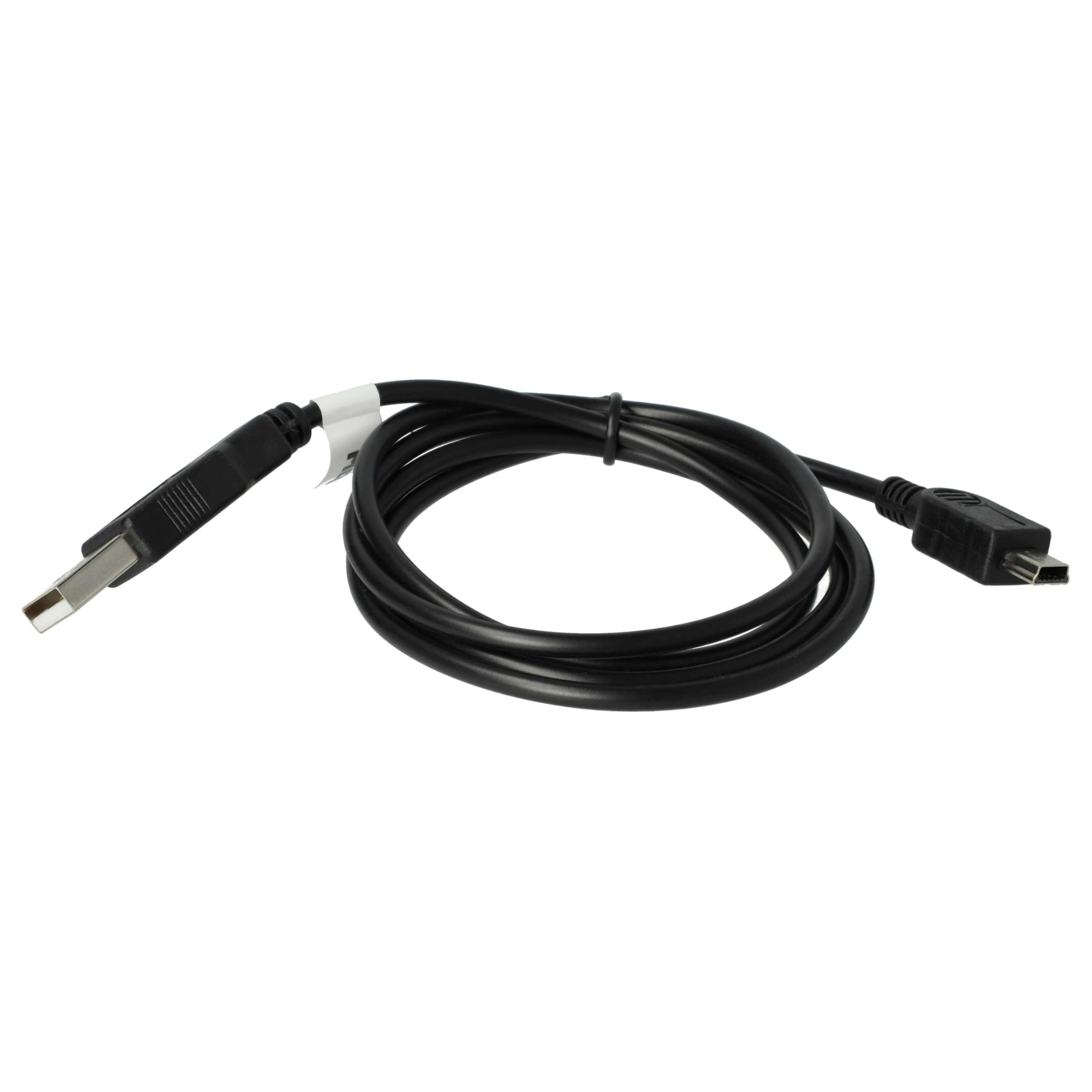 Cavo di Ricarica USB vhbw compatibile con Garmin Zumo 340, 340LM, 390, 390LM, 660, 660LM, Forerunner 205, 100 cm Nero