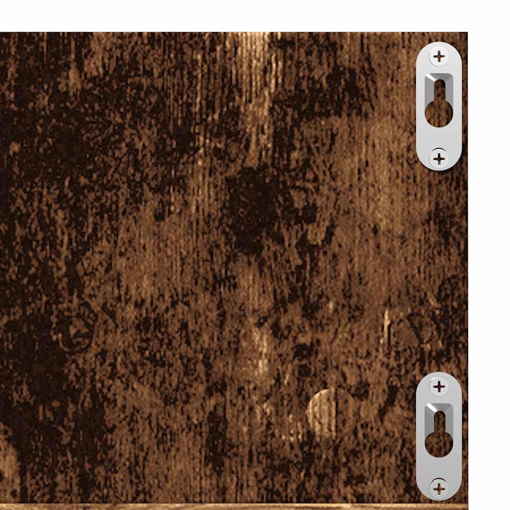Mensola da parete per CD, effetto legno antico, 75 x 18 x 18 cm, in legno per CD, DVD, raccolta musicale, durevole, stabile, resistente all'umidità, montaggio a parete