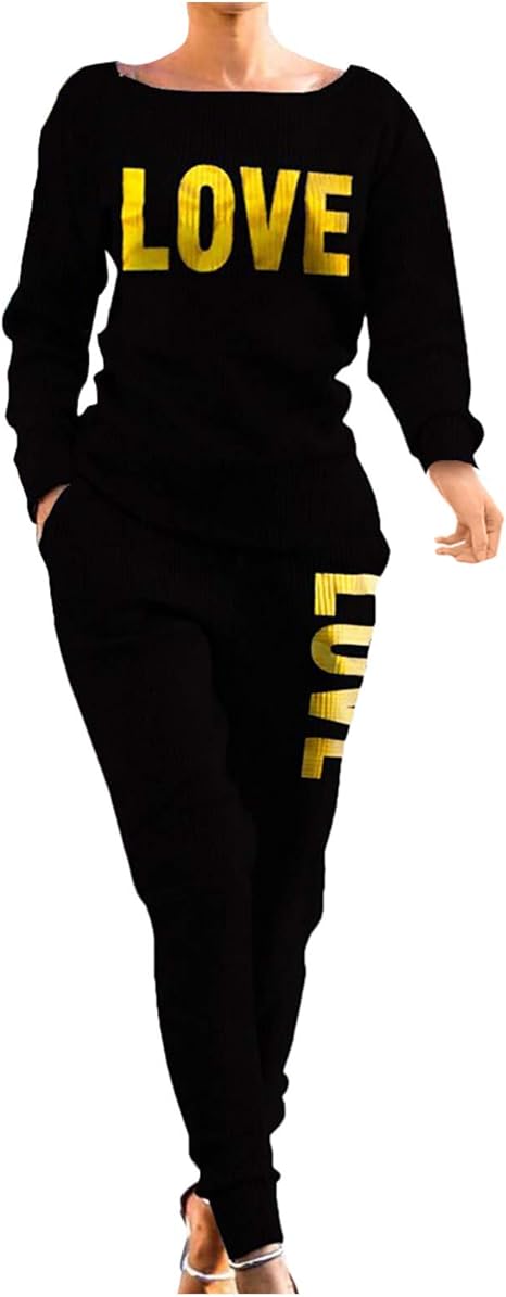 Co Ord Sets Voor Vrouwen UK | Geribbelde Lounge Sets Oversized T-shirts Wijde Pijpen Broek 2-delige Set Outfit Lounge Wear Set Dames Reizen Outfits Trainingspakken Gym Activewear Lounge Wear, Bruin, L
