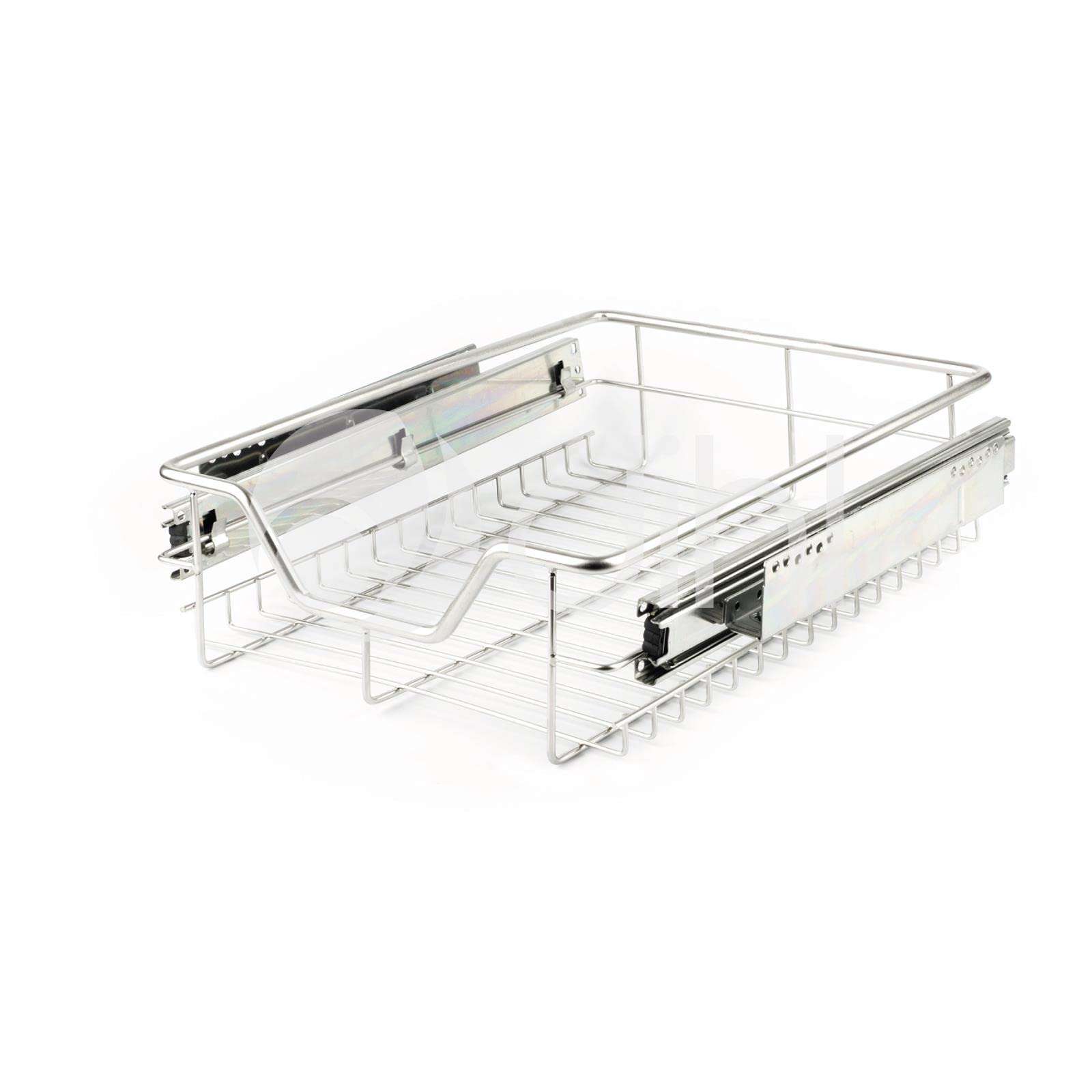 Dihl Pack of 3, 290mm Wide Pull Out Wire Basket Drawer for Kitchen Cabinets Cupboard Storage Organiser For 400mm Cupboard Carcasses, 3 PCS