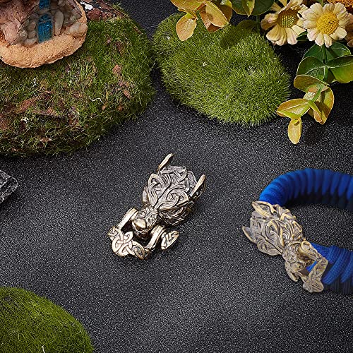NBEADS Wolf Head Brass Buckles - Image 4