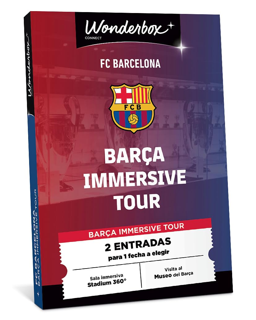 WONDERBOX Connect - Caja Regalo - FC Barcelona - 2 entradas por el Stadium Tour + el Museo del Barça - Spotify Camp NOU Tour - Válido Durante 27 Meses