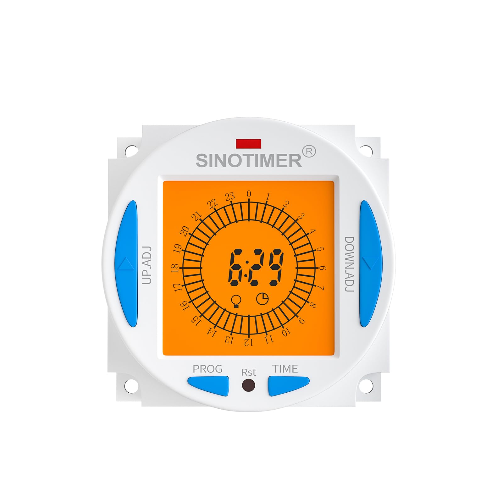 85-265 Vac Super HD LCD Rétroéclairage 24 heures Minuterie numérique Intervalle de 15 minutes avec 96 ON/Off tous les jours, fonction DST, panneau monté avec boîtier