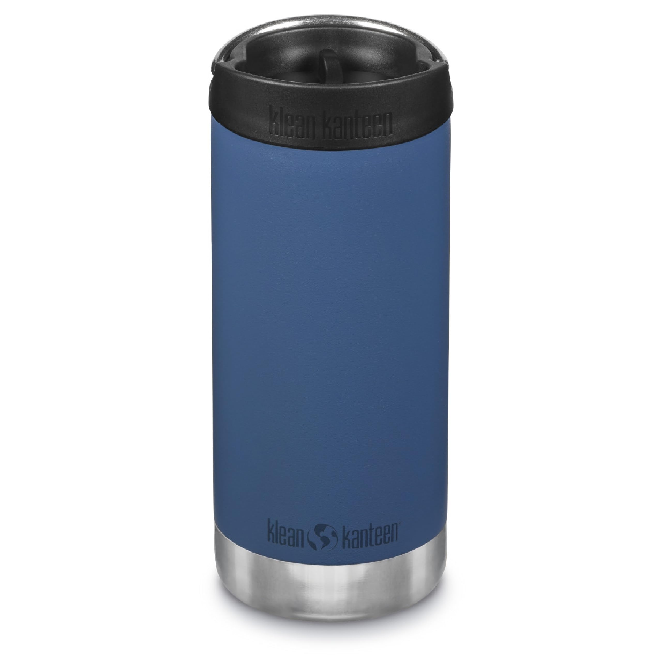 Klean Kanteen TKWide Insulated Coffee Tumbler with Café Cap - Stainless Steel Coffee Tumbler - Real Teal, 12 oz