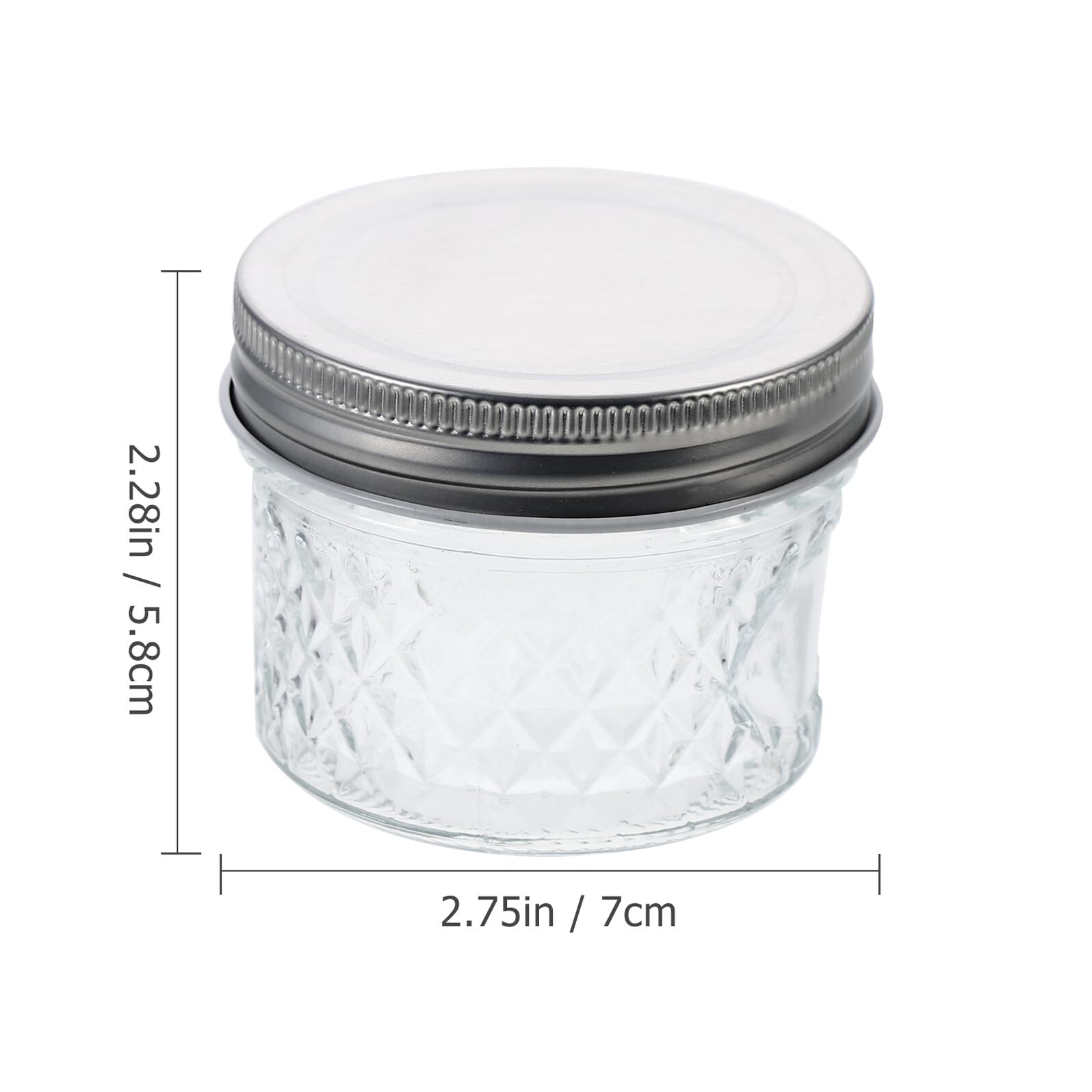 VALICLUD Glas Marmeladengläser 100ml Transparente, 6 Stück für Aufbewahrung