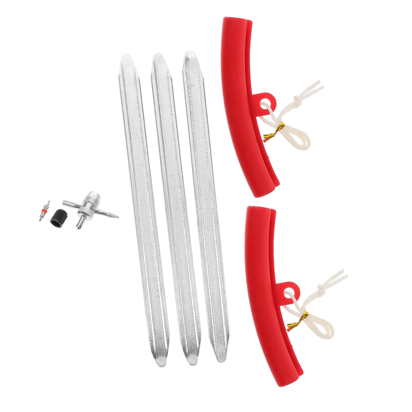 SOESFOUFU Tire Lever Tool Kit 3 Tire Changing Spoons for Car Bike Motorbike Rim Protectors Valve Covers