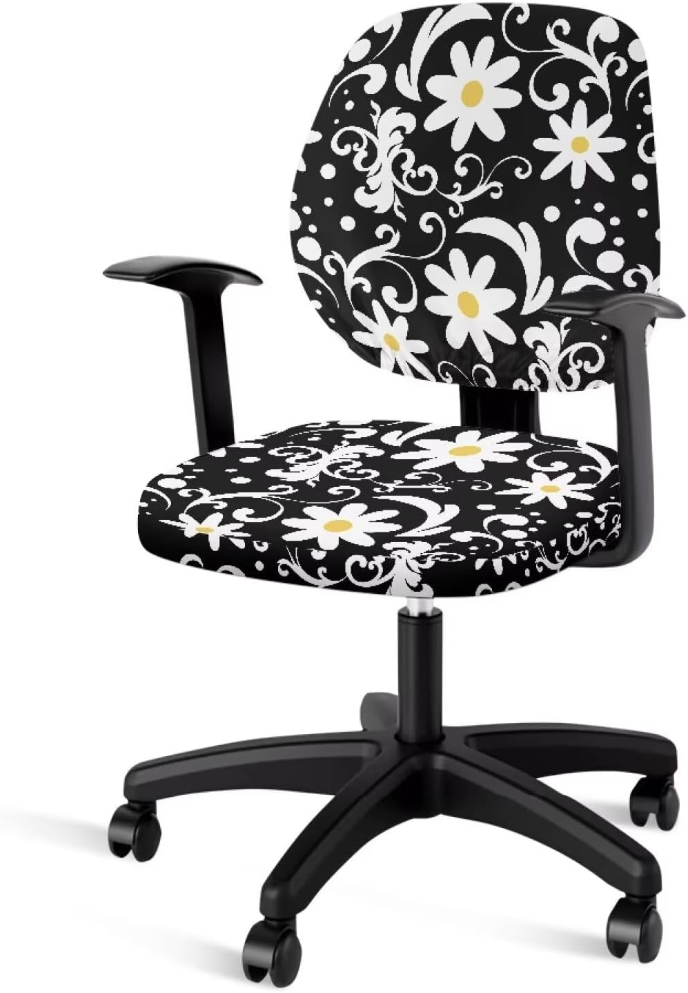 Flashideas Cute Daisy Chair Covers Computer Chair Seat Cover Backrest Slipcovers Protective Stretch Decorative Fabric Cover Suitable for Computer Chairs Office Chairs