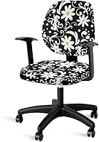 Vista 1 de Funda para silla de oficina con estampado de margaritas, fundas elásticas elásticas para silla de escritorio de oficina, funda suave para silla