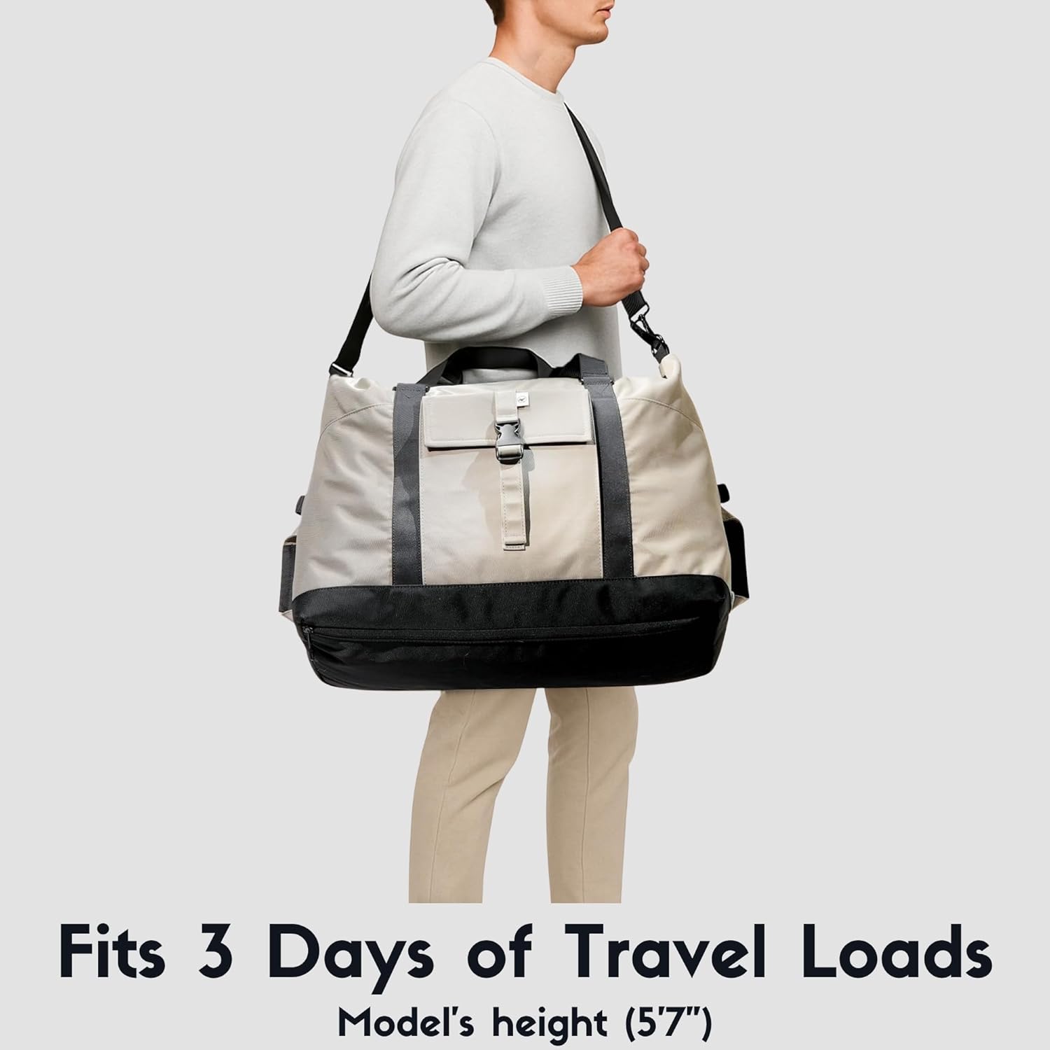 SUNNY BIRD Duffel with Utility Pouch, 40L Weekender Overnight Bag with Shoe Compartment for Travel and Sports (Yellow and blue) - Image 8