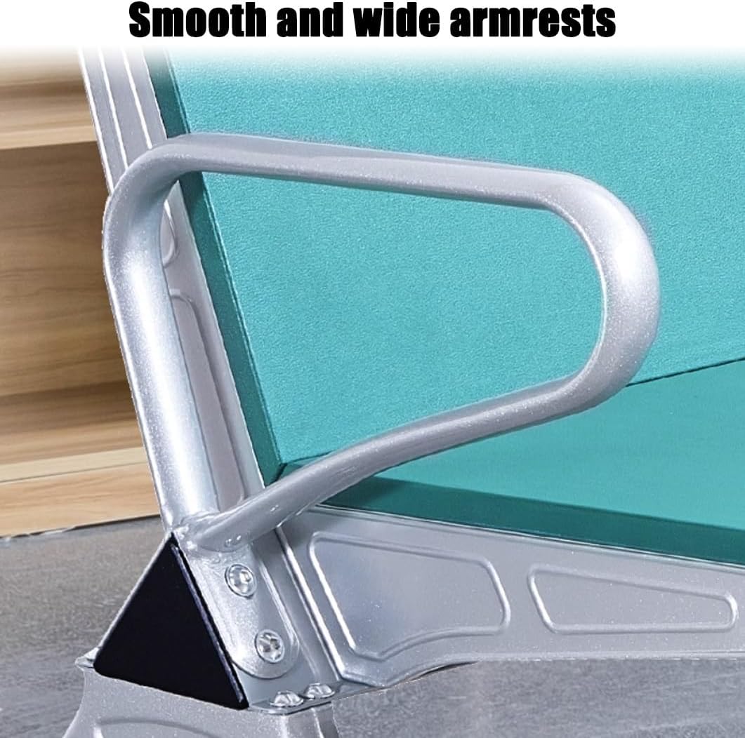 YVYKFZD Waiting Room Bench Set, Waiting Room Chairs with Arms, 2-Seat PU Office Guest Reception Chairs, Airport Reception Bench, for Bank Hospital School(Black)