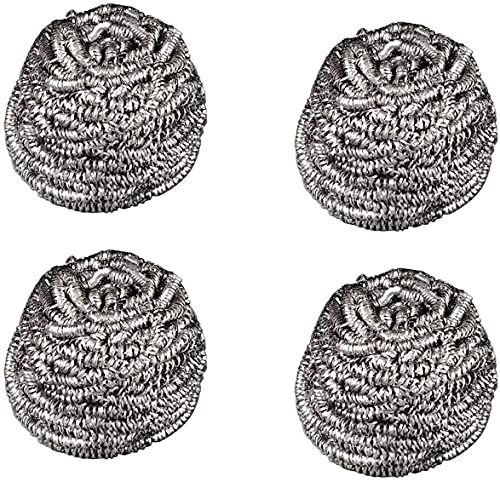 burning desire Paquete de 4 estropajos de acero inoxidable – Almohadilla de acero para fregar...