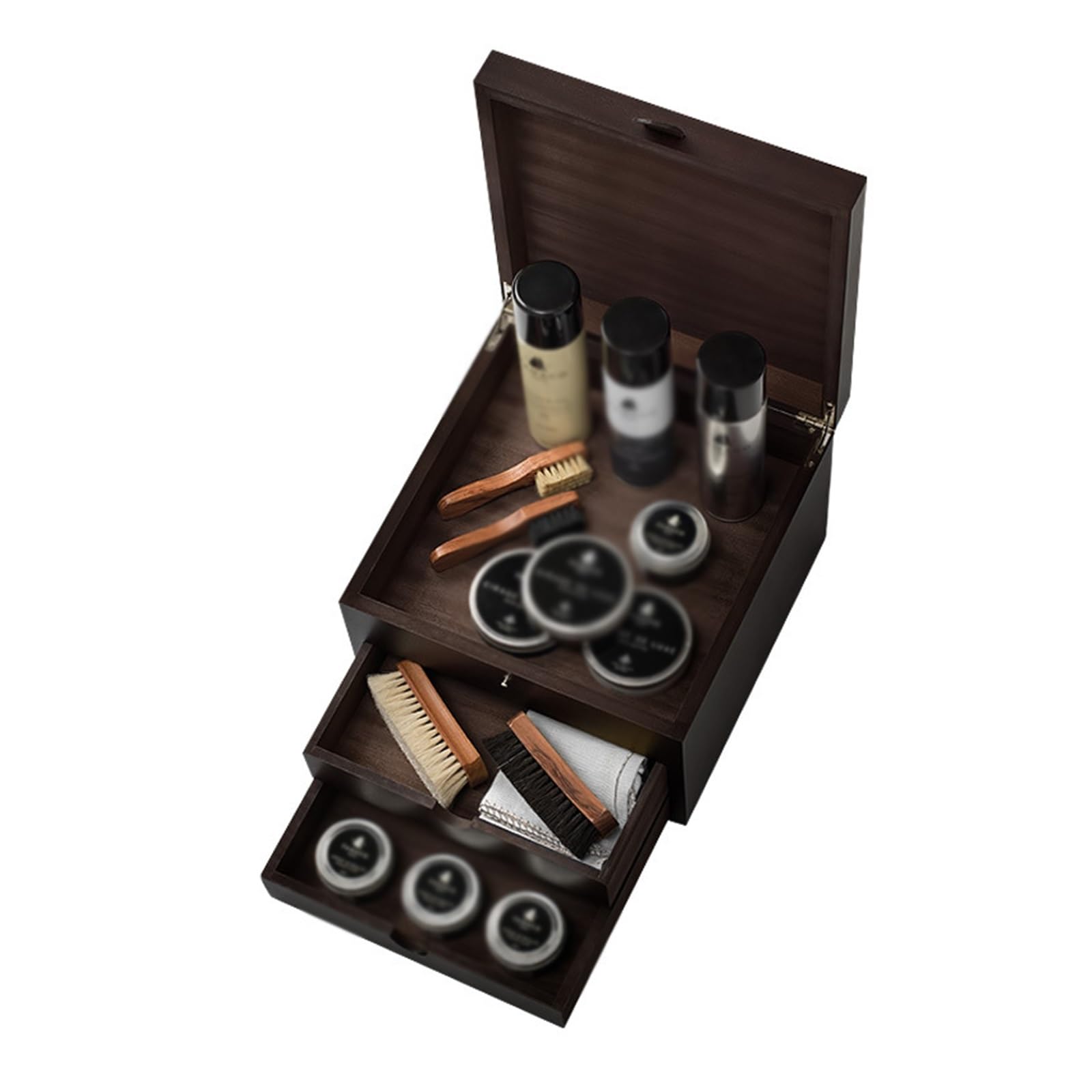 MQPALZKD French Care Shoe Brush Polish Set Gift Box Beech
