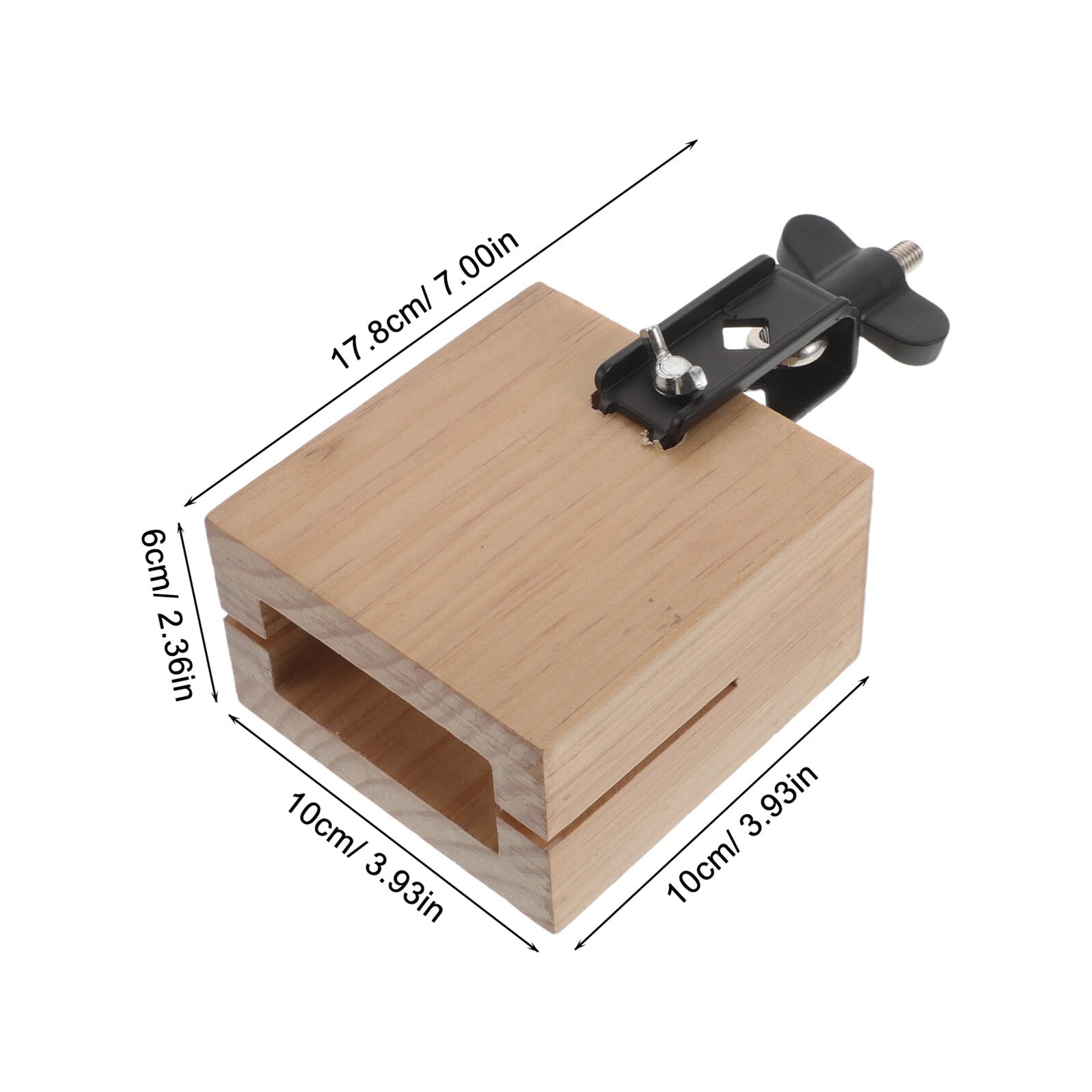 Campana di Legno Quadrata Montabile per Percussioni Risonanza Fine, Accessorio per Batteria in Legno e Metallo per Prove di Gruppo Musicale