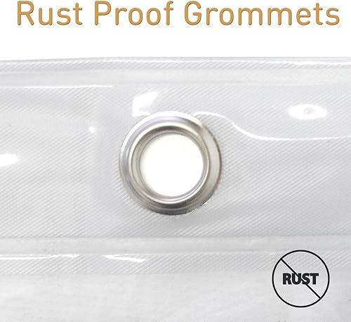 Vista 3 de Sweet Home Collection - Cortina de ducha de vinilo de 10 calibre, 72 x 72 pulgadas