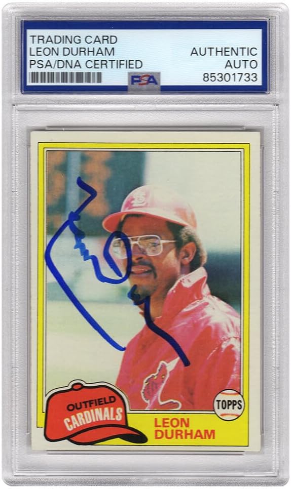 Leon Durham Signed Cardinals 1981 Topps Rookie Baseball Card #321 - (PSA Encapsulated)