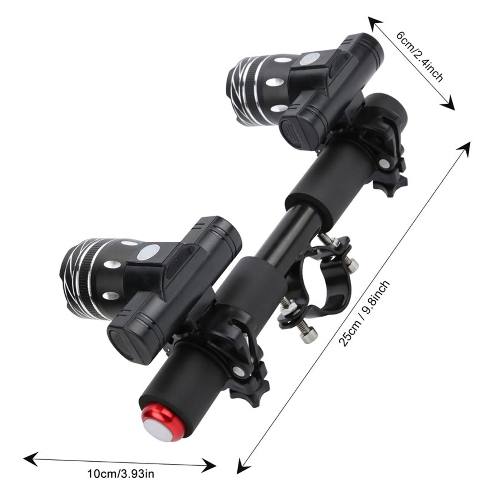 Phare de Guidon Rechargeable USB, Alliage Aluminium Durable, Angle réglable optimisé, Phare Avant ES2 ES4 Compatible, pour Cyclisme Scooter Camping Trottinette électrique 45 à 52