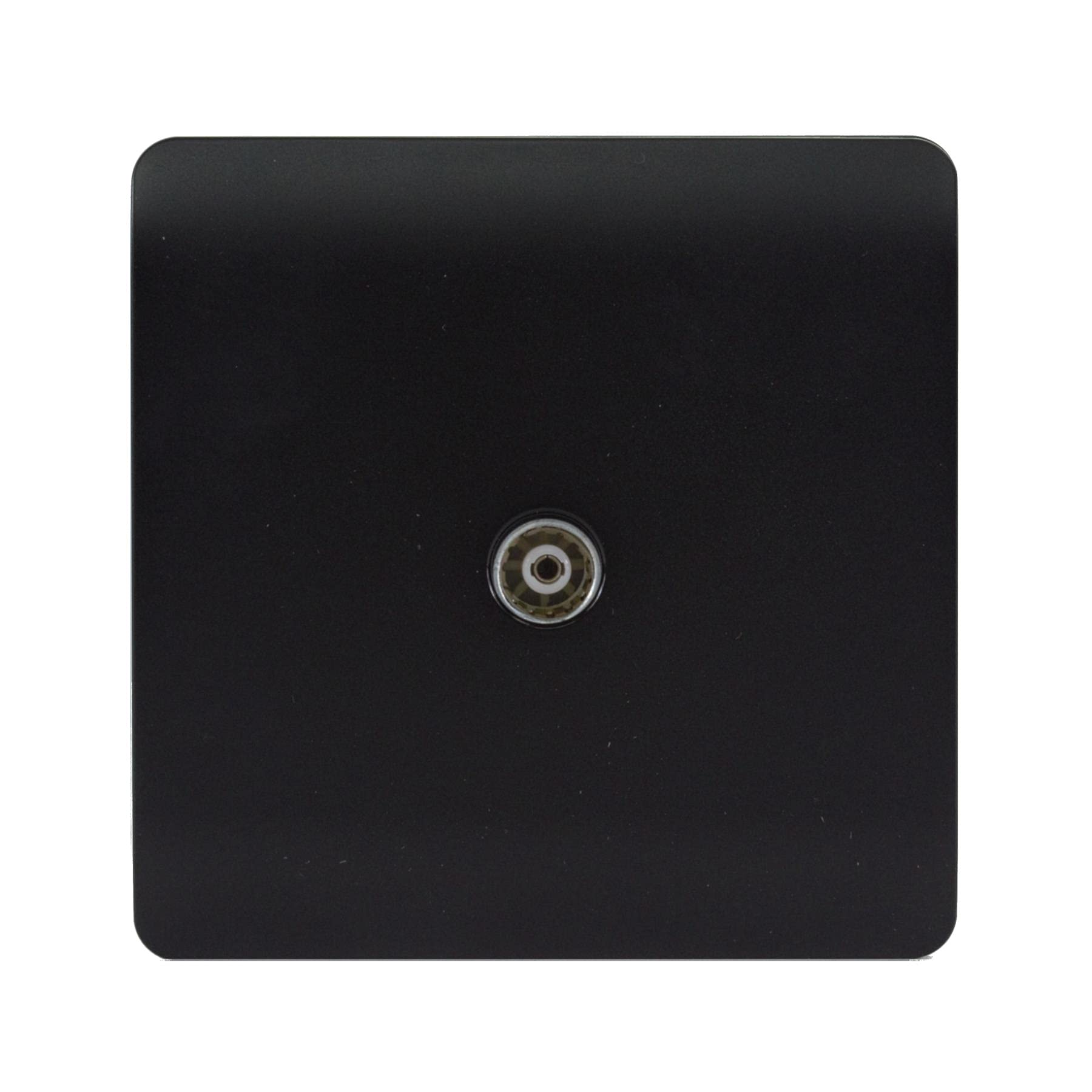 B&Q -  Switch Matt Black 1 Gang Female Co-Axial Television SocketArt-Tvsmbk