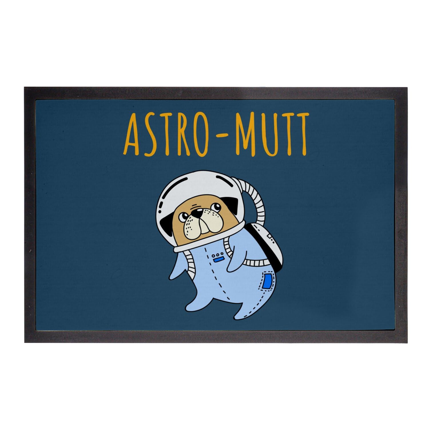 Paillasson Bleu Astro-mutt tapis antidérapant pour garder vos sols propres et secs