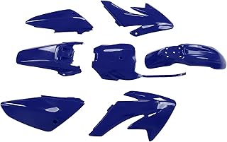 Acouto Kit de carenagem de motocicleta para-lama para motocicleta Kit de carenagem de corpo de plástico ABS resistente ao desgaste substituição para CRF 70 capa de carenagem de motocicleta capa de carenagem de motocicleta com cobertura de motocicleta painel de carroceria de motocicleta (C (azul))