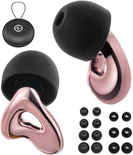 Concert Ear Plugs - Reusable Noise Cancelling Ear Plugs for Adults - 7 Tip Sizes for Musicians, Live Events, festival, Opera, Raves - Noise Reduction, Comfortable Silicone Design (Rose)