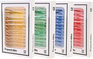 Microscope Accessories Kit 48pcs/Set Kids Plastic Prepared Microscope Slides Biological Specimen Microscope Slides