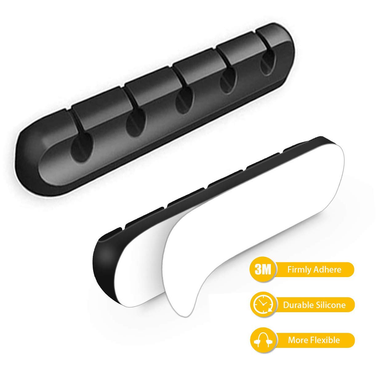 Lot De 3 Clips Câble Organisateur Bureau, Support De Câble