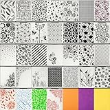 Mumufy 32 Pcs Embossing Folders for Card Making Embossing Stencil Template DIY Plastic Paper Card Decorating Mold for Scrapbook Photo Album DIY Craft, 5.8 x 3.9 Inch (Vibrant)