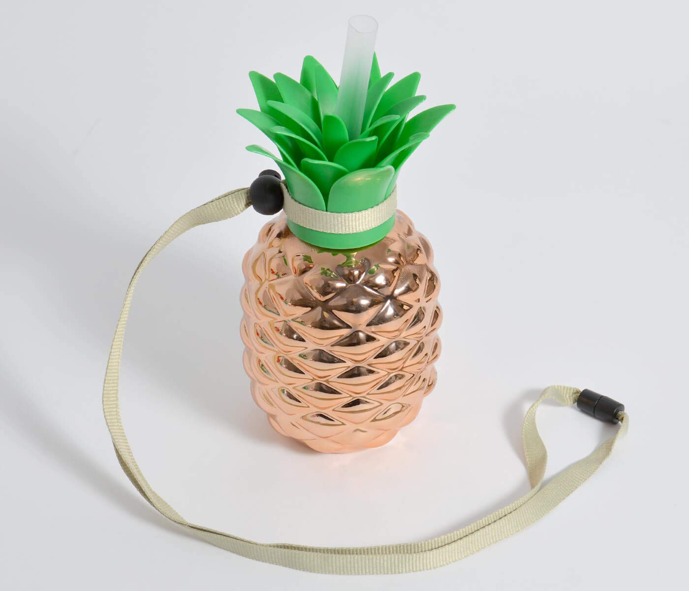 3er Set Ananas-Trinkbecher Mit Strohhalmen | Lustige Luau-Party-Deko Für Hawaii- & Strandpartys