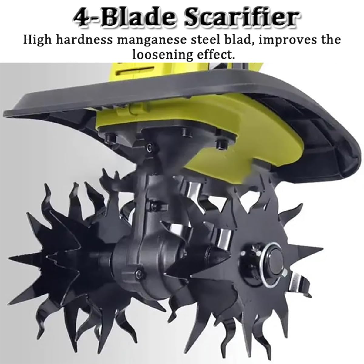 Motozappa elettrica Senza Fili, Motozappa da Giardino 20 V, Batteria 2×12 Ah, Motozappe per scavo, Rimozione Erbacce - Larghezza di Lavorazione 25 cm, profondità di Lavorazione 22 cm