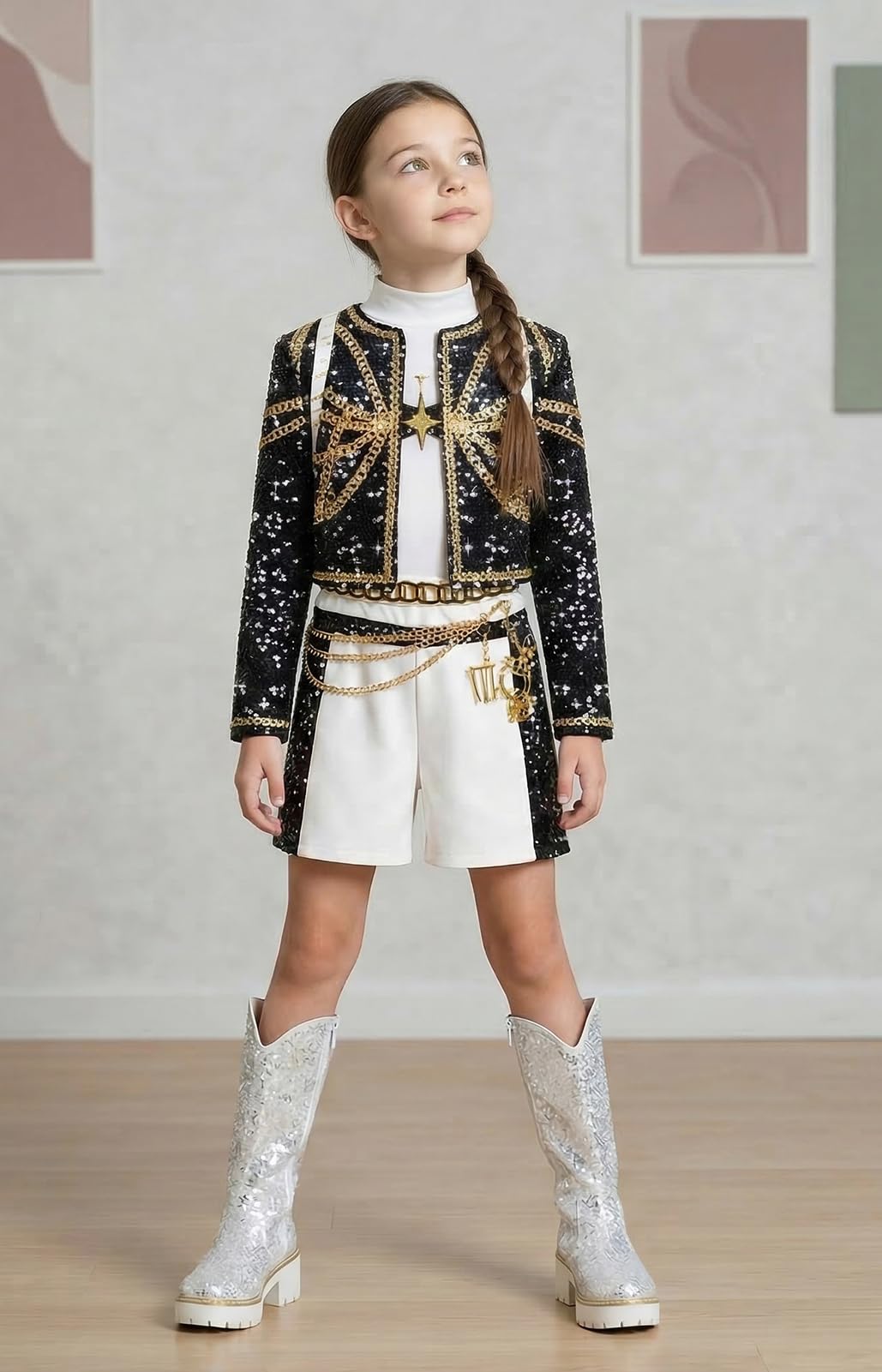 Girls and boy Halloween Costume, Top and Pants Set, for Cosplay Events and Parties, Ages 7-8 Years — view 3