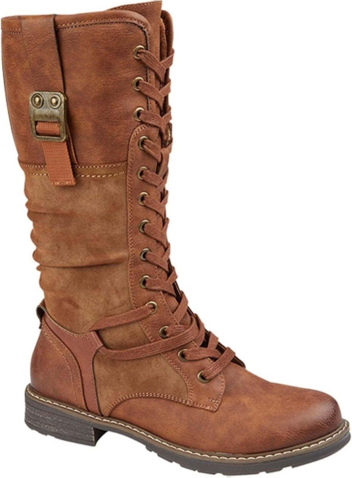 Gabriela Womens Tall Lace Zip Boot (Tan, Numeric_5)