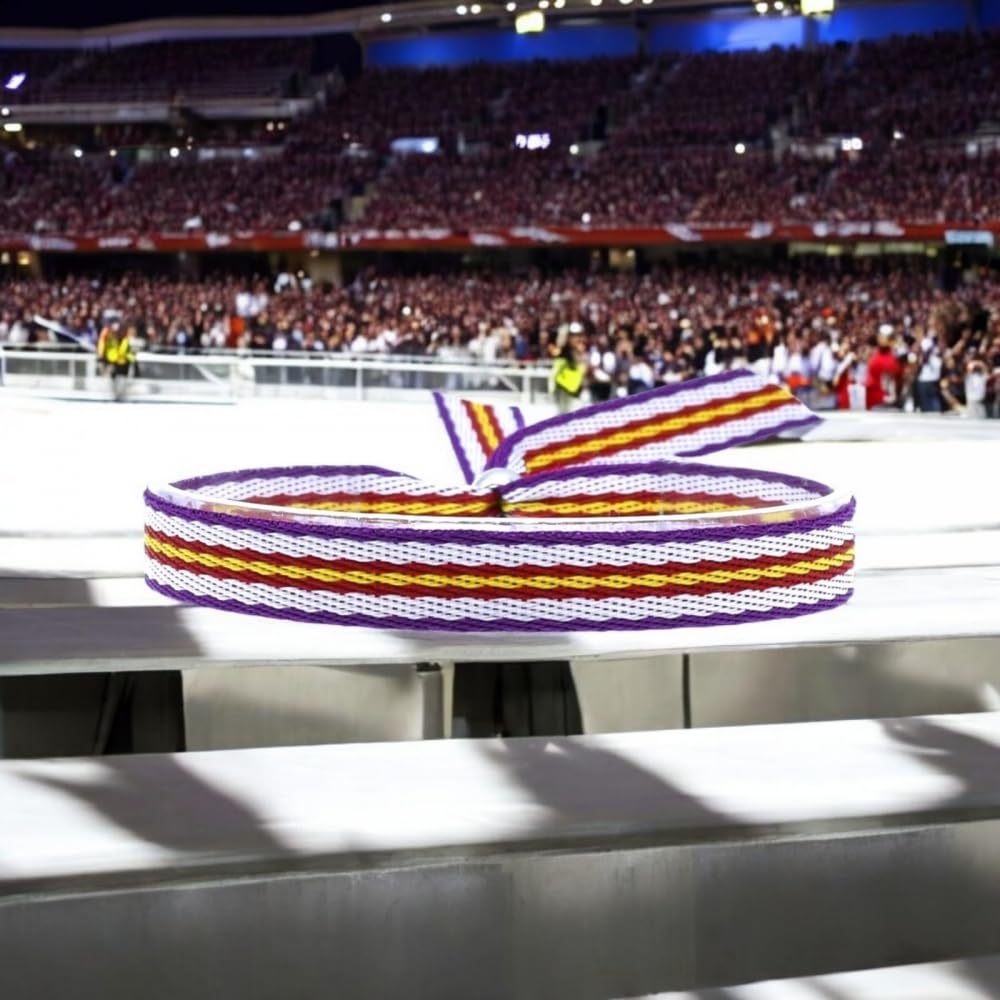 BDM Bracelet Madrid Merengue en Tissu réglable, Bracelet Viking, hala Madrid